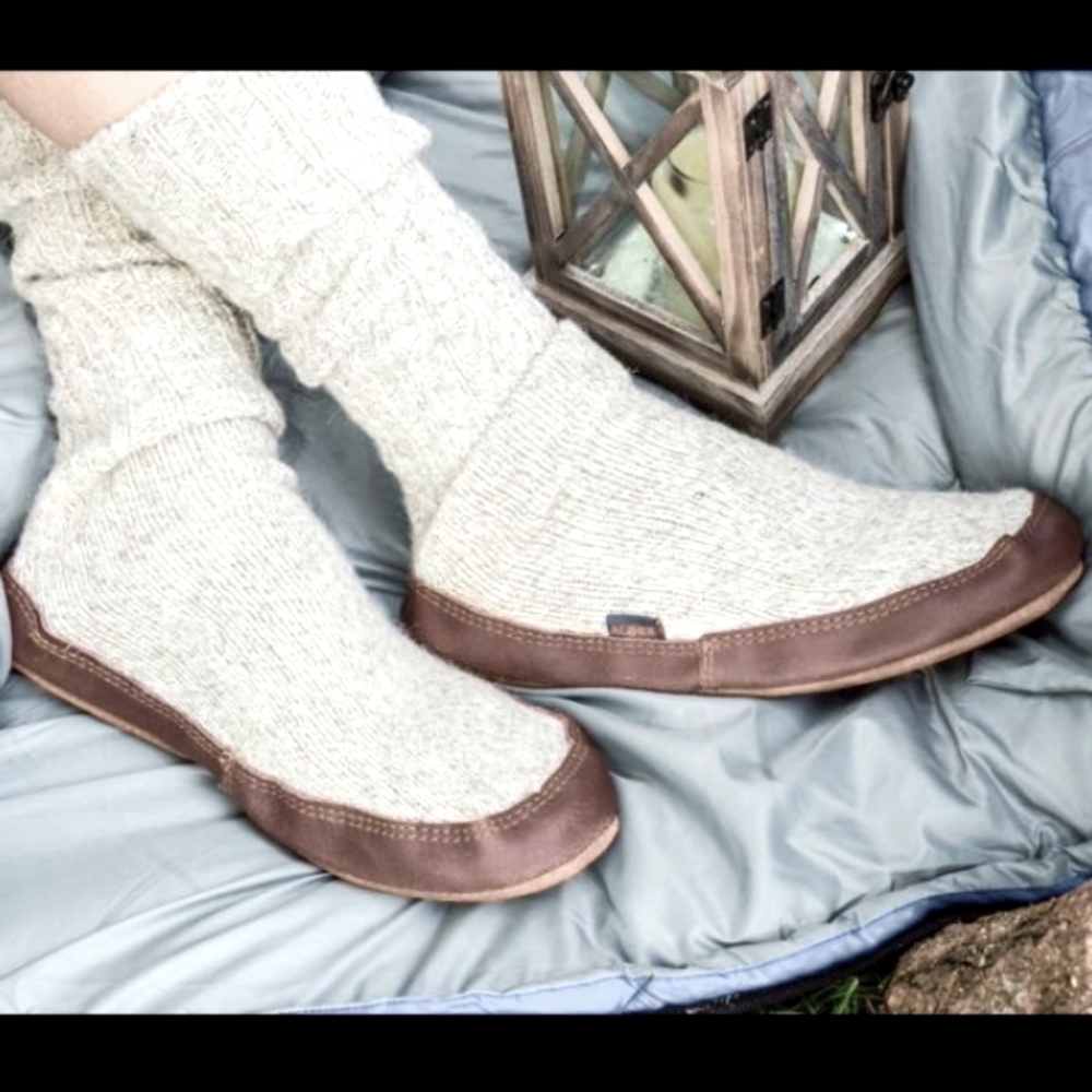 Acorn Original Slipper Sock Wool Suede Unisex Size M 6-7 W 8-9
